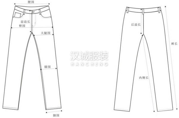 男裤裁剪图 男裤裁剪图