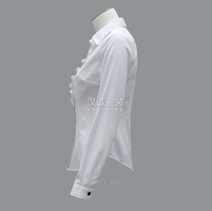 新款高档职业女装修身白领衬衣_款式_图片(图2)